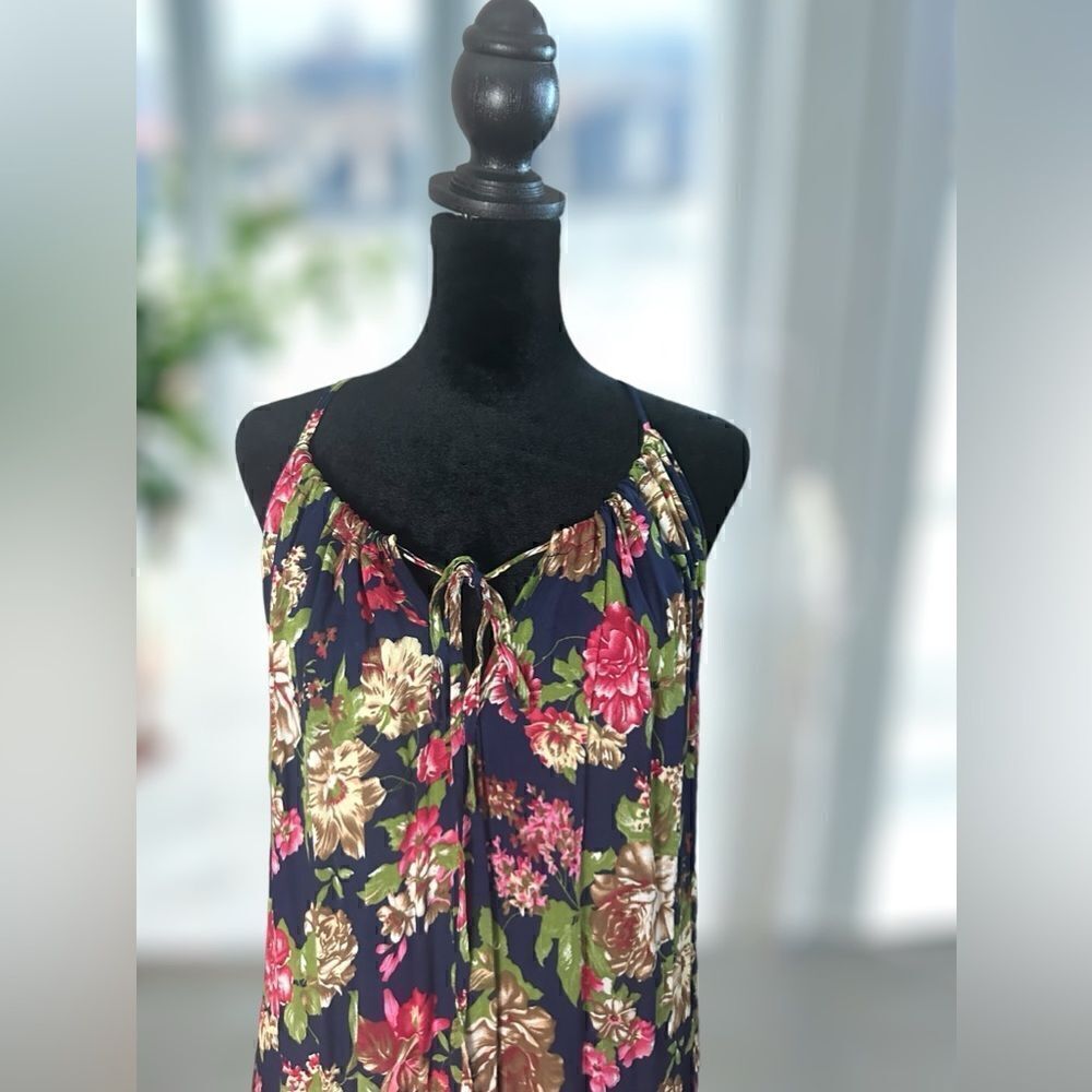 ANTHROPOLOGIE EASEL BOHO Western Festival floral print fringe maxi dress Size M - Picture 4 of 16